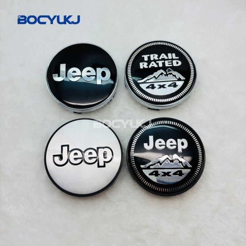 跨境60mm适用吉普汽车轮毂盖JEEP改装通用轮毂中心盖T60钢圈盖4X4