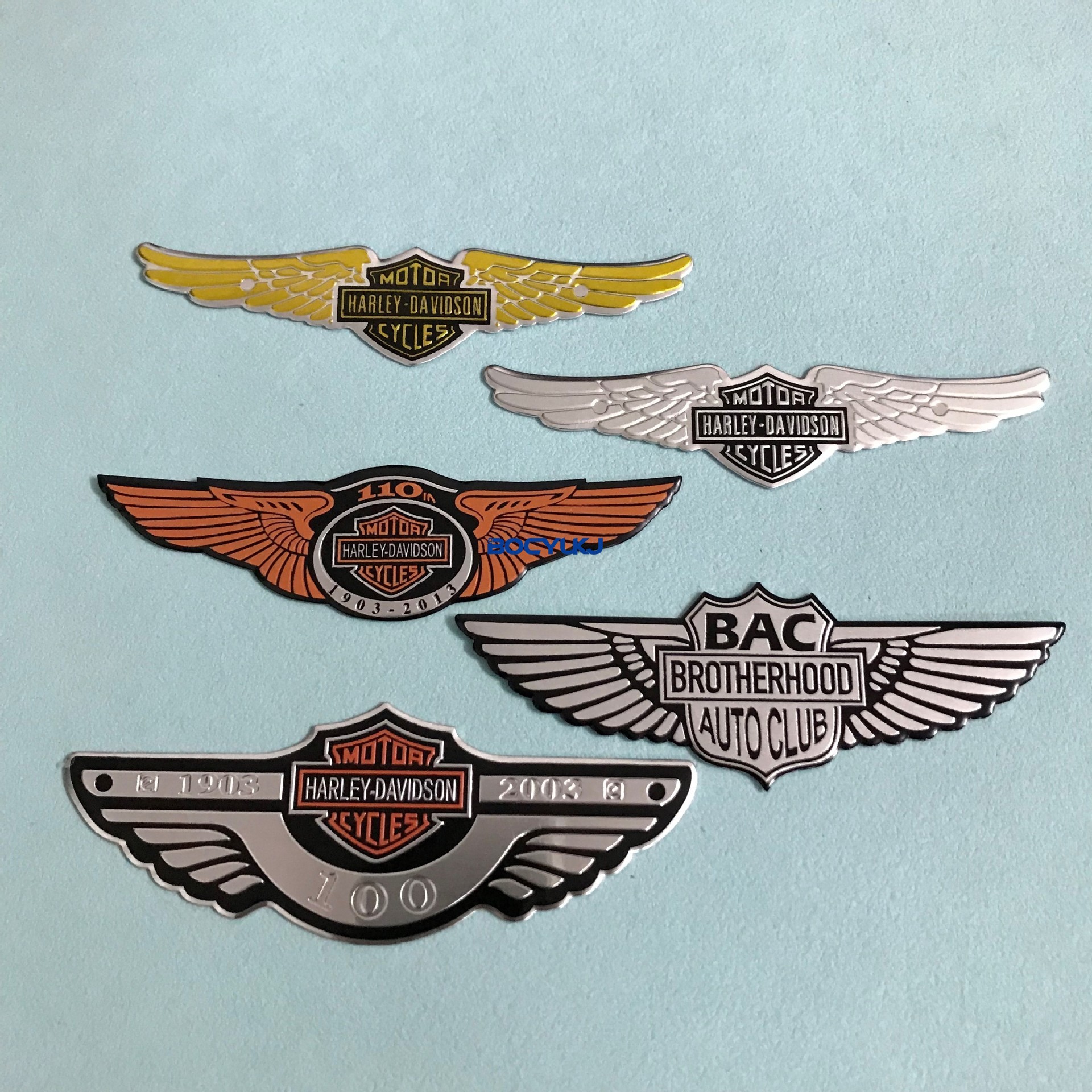 摩托车金属贴标100/周年