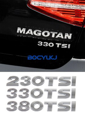 适用于大众新速腾汽车金属230 280 330 TSI车标排量标帕萨特车贴