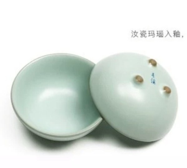 青溪三足杯50毫升 元本道汝窑开片茶杯 汝瓷品茗杯 陶瓷小品杯