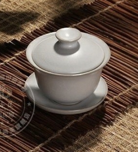 元本道汝窑小盖碗110ml 茶杯陶瓷功夫三才泡茶碗家用开片可养