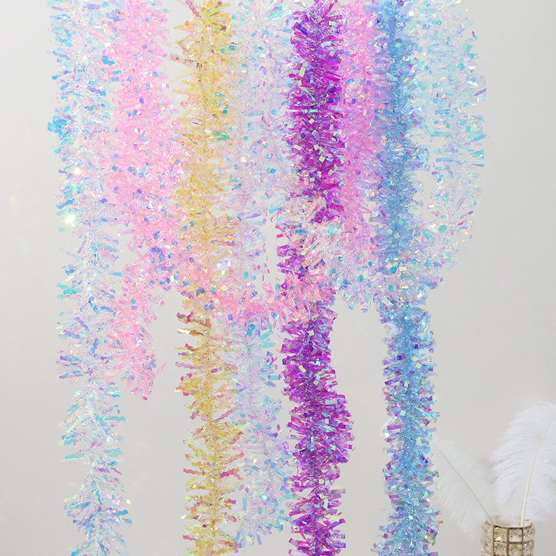 彩带毛条拉花挂饰派对生日装饰拍照道具幼儿园教室班级场景布置