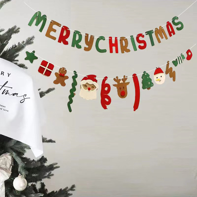 圣诞装饰字母拉花挂件道具橱窗