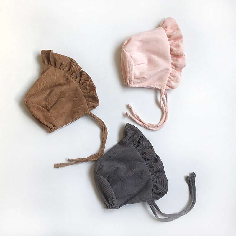 宝宝灯芯绒荷叶边公主帽宫廷帽婴儿帽韩国新款宝宝帽子潮帽3-8月在类目 童装/婴儿装/亲子装, 帽子/围巾/口罩/手套/耳套/脚套, 帽子中 - 来自Buy2taobao.com提供专业的淘宝代购服务