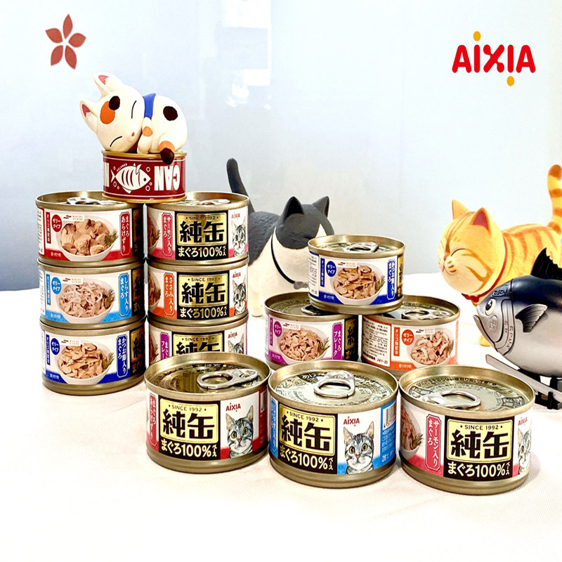 泰国进口玛鲁哈AIXIA爱喜雅纯缶猫罐头65g*6罐猫零食纯罐猫湿粮