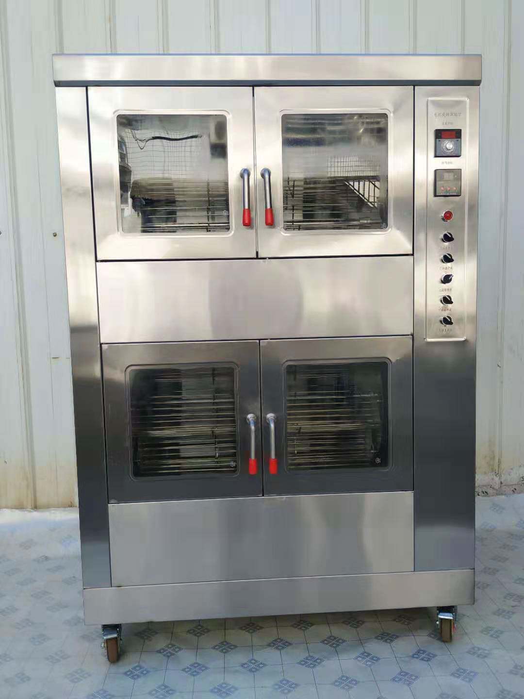 勤奋QF-27C自动控温透明烤鸡烤鸭羊排鸡腿烤禽箱无烟鸡架双层卧式