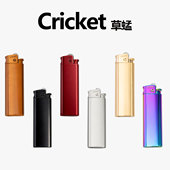 Cricket草蜢防风打火机金属拉丝黑武士直冲砂轮充气打火机送男友