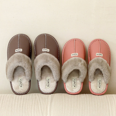 棉拖鞋保暖毛口简约时尚