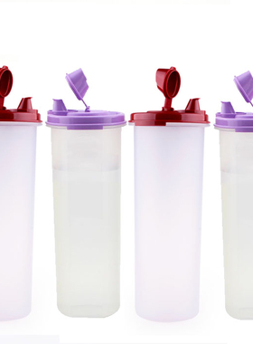 特百惠 正品 890ml油壶4件套 大容量防漏塑料油瓶厨房调味瓶