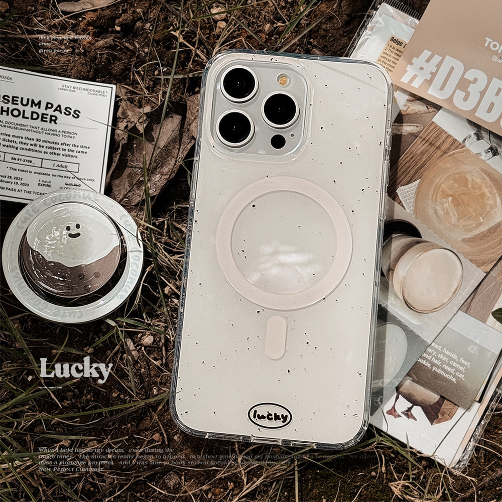 双层imd苹果16手机壳17磁吸支架iphone15pro max墨点椰子12适用13