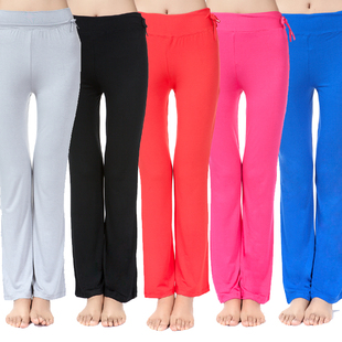 新款女春秋长裤愈加服莫代尔瑜伽裤舞蹈裤健身裤家居裤抽绳特价