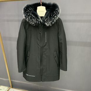 男士派克服可拆卸兔毛内胆真毛皮草外套中长款秋冬皮毛一体男装