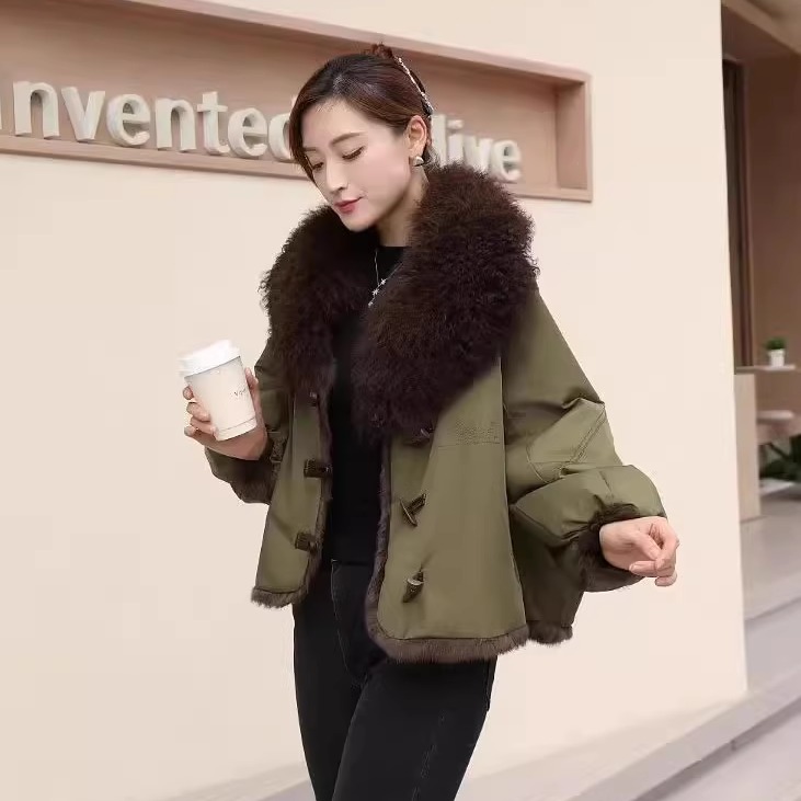 皮毛一体2025新款爆款皮草外套女