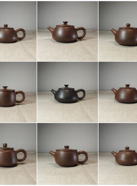 广西钦州坭兴陶手工小品特价茶壶原矿手拉坯功夫茶具非紫砂建水陶