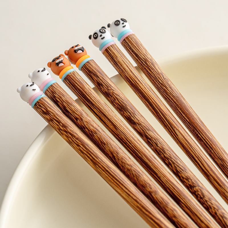onlycook可爱儿童筷子高档鸡翅木
