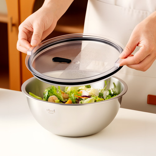 onlycook多功能304不锈钢盆带盖