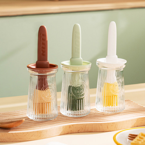 onlycook硅胶油刷带油瓶一体刷子