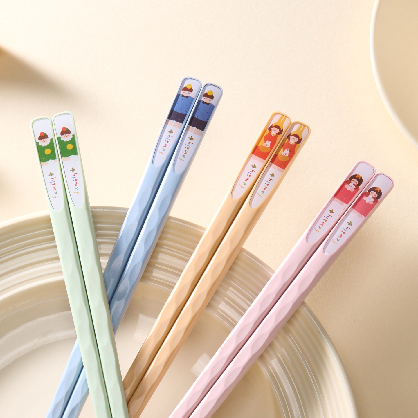 onlycook一家四口专人专用筷子