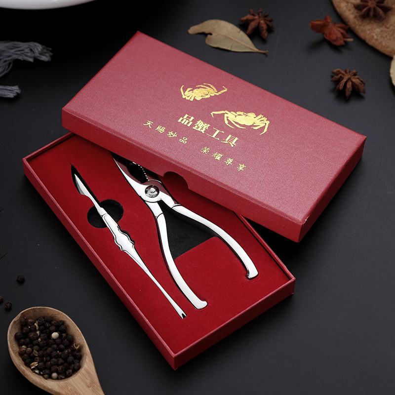 onlycook家用吃螃蟹专用工具蟹钳夹拆螃蟹吃蟹工具蟹八件礼盒套装