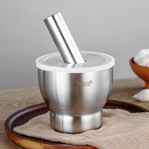 onlycook不锈钢蒜臼子捣碎罐