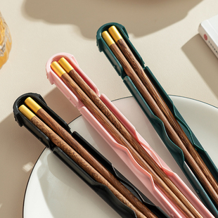 onlycook便携筷子鸡翅木单双外出个人一人专用筷子盒学生餐具木筷