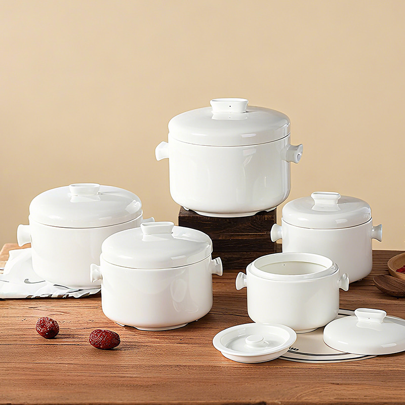 onlycook双盖陶瓷炖盅隔水炖瓦罐