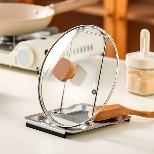 onlycook台面锅盖架304钢可折叠