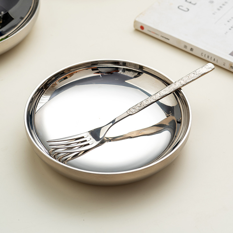 onlycook食品级304不锈钢盘子