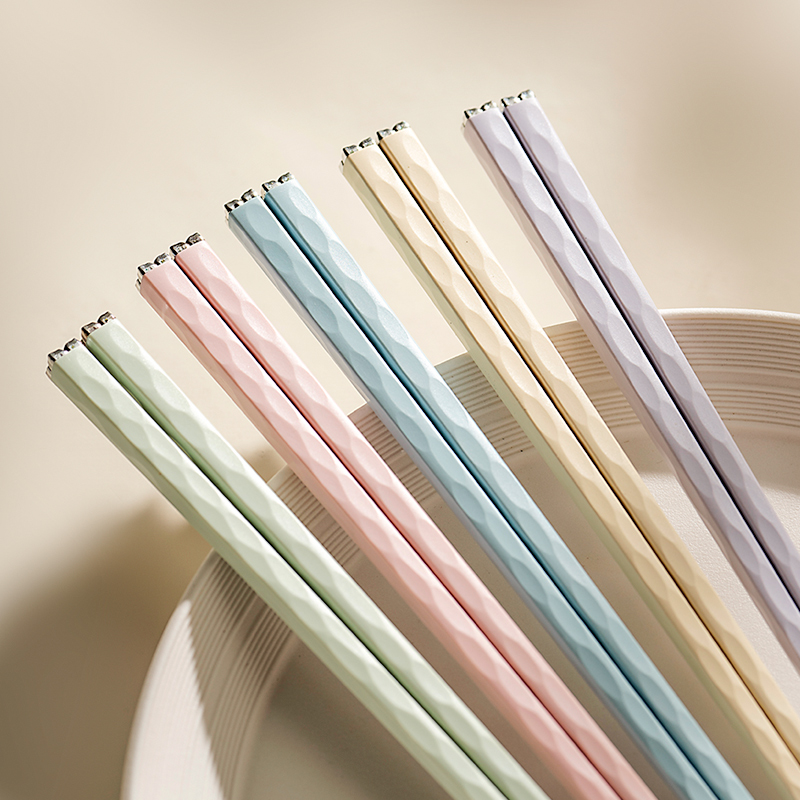 onlycook奶油风简约合金筷套装