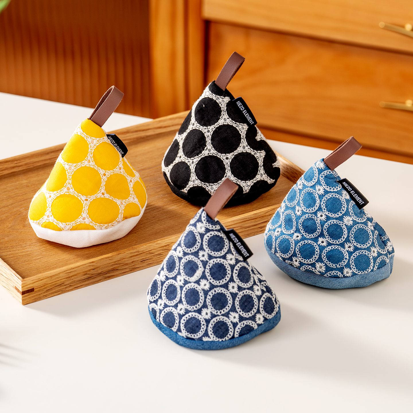 onlycook加厚三角刺绣防烫锅帽