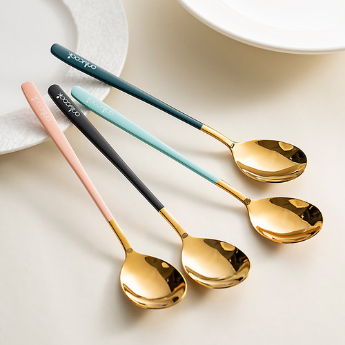 onlycook彩色手柄304不锈钢勺子