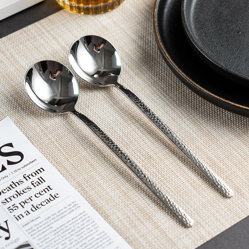 onlycook18/10不锈钢锤纹圆头勺