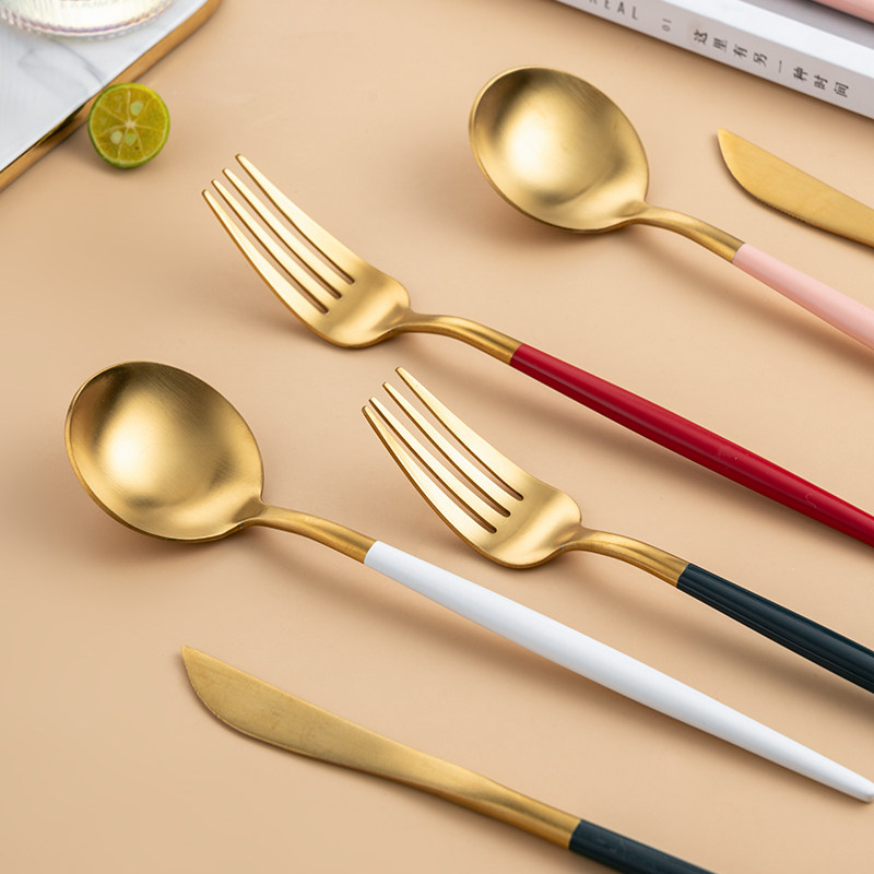 onlycook北欧ins西餐餐具套装304不锈钢牛排刀叉勺主餐西餐刀长柄,餐饮具,西餐餐具套装,淘宝优惠券,粉丝福利购,淘宝优惠卷