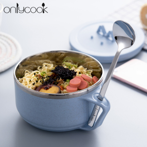 onlycook 送勺子创意泡面碗