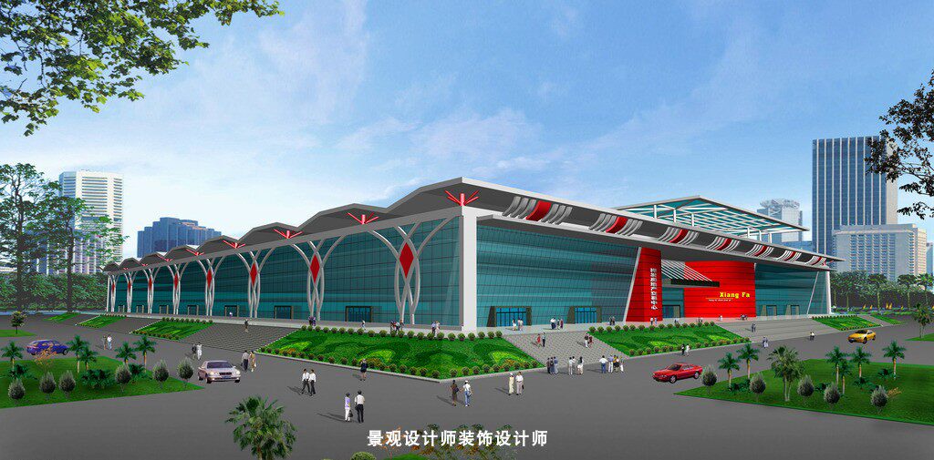 展览馆建筑外观设计案例效果图 展览馆效果图 环境设计 建筑设计