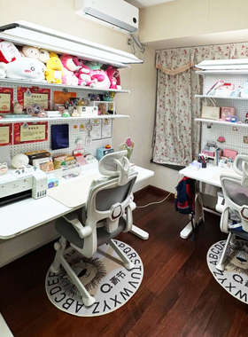 五金洞洞板书架少女电动桌上书柜落地展示学习收纳一体书桌置物架