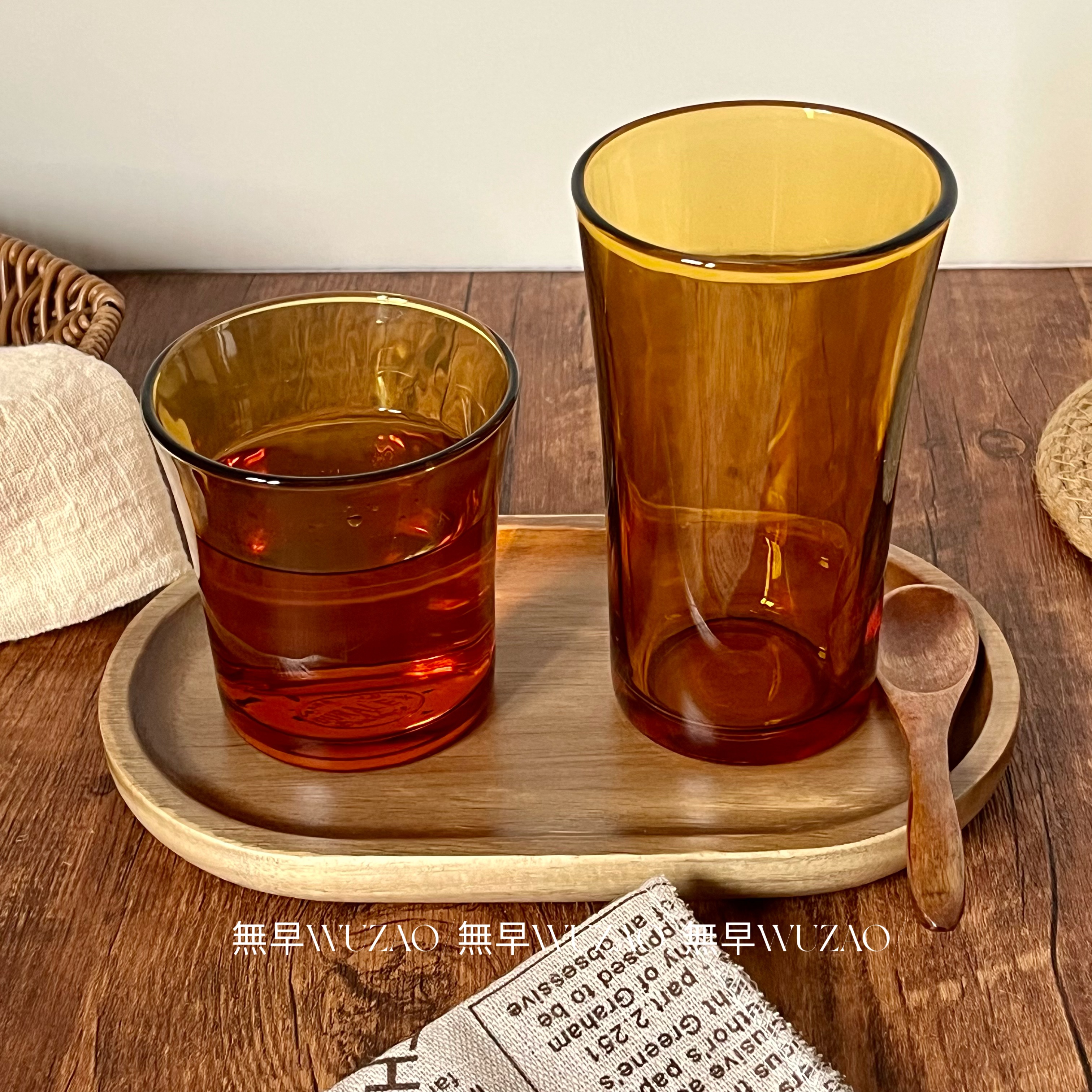进口钢化玻璃水杯酒杯 法国多莱斯duralex耐热刻度 牛奶杯花茶杯