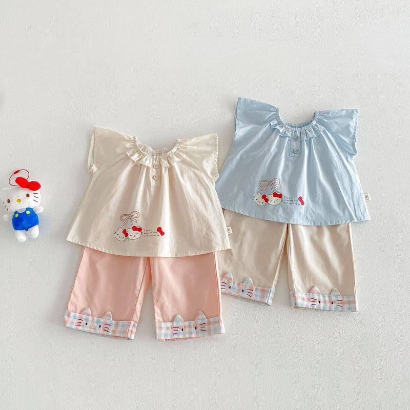 翻边夏装儿童女童格子夏季猫咪直筒裤2026宝宝新款休闲裤洋气裤子,童装/婴儿装/亲子装,裤子,淘宝优惠券,粉丝福利购,淘宝优惠卷