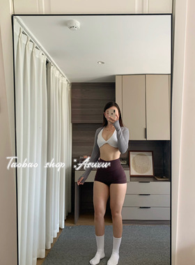 Asuxw 肯豆同款防晒坎肩女短款速干运动瑜伽户外跑步上衣长袖外套