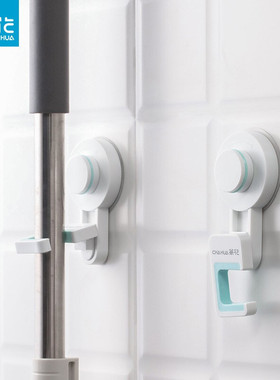 茶花拖把架免打孔粘钩拖把挂钩无痕卫生间拖把挂钩架255003