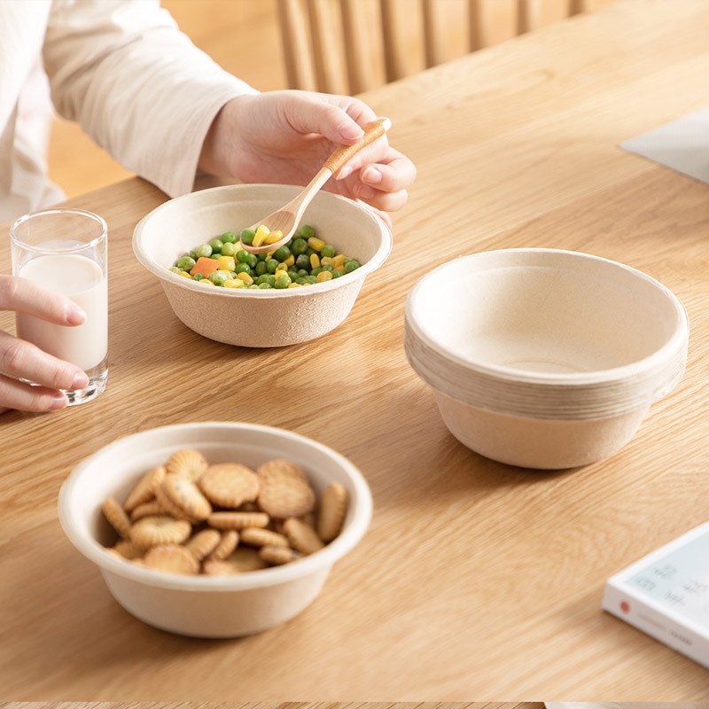 茶花一次性餐碗打包盒可降解家用