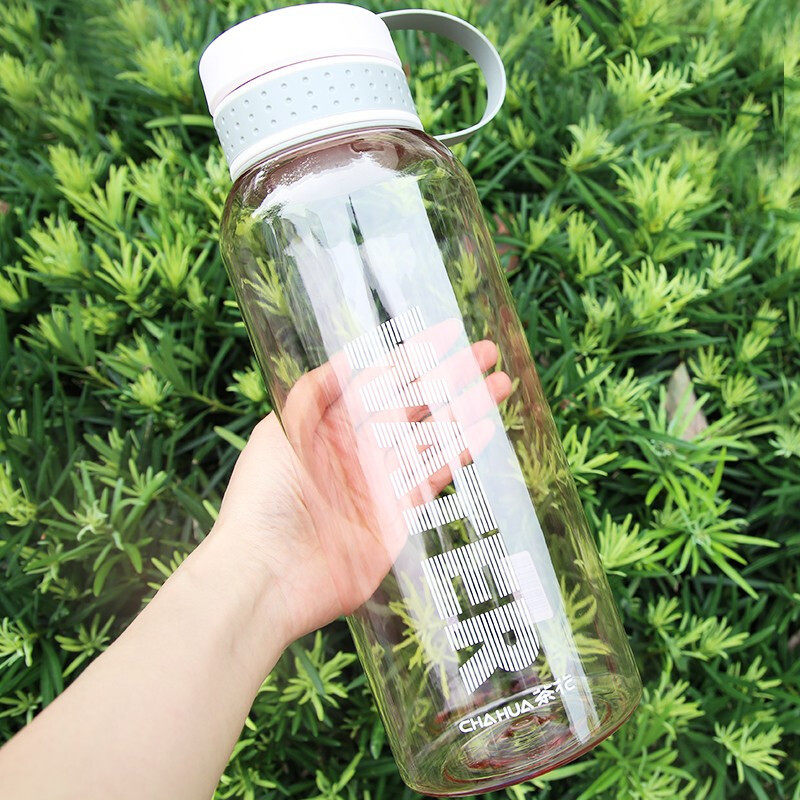 茶花塑料水杯大容量便携女学生运水杯