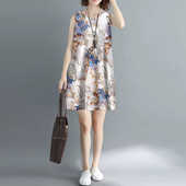 时尚 女装 爆款 清仓捡漏 夏季 薄款 妈妈吊带背心连衣裙大码 洋气显瘦1