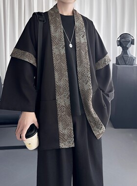 民族风男装外套四川凉山彝族服装男披风改良成人服饰云南披肩衣服