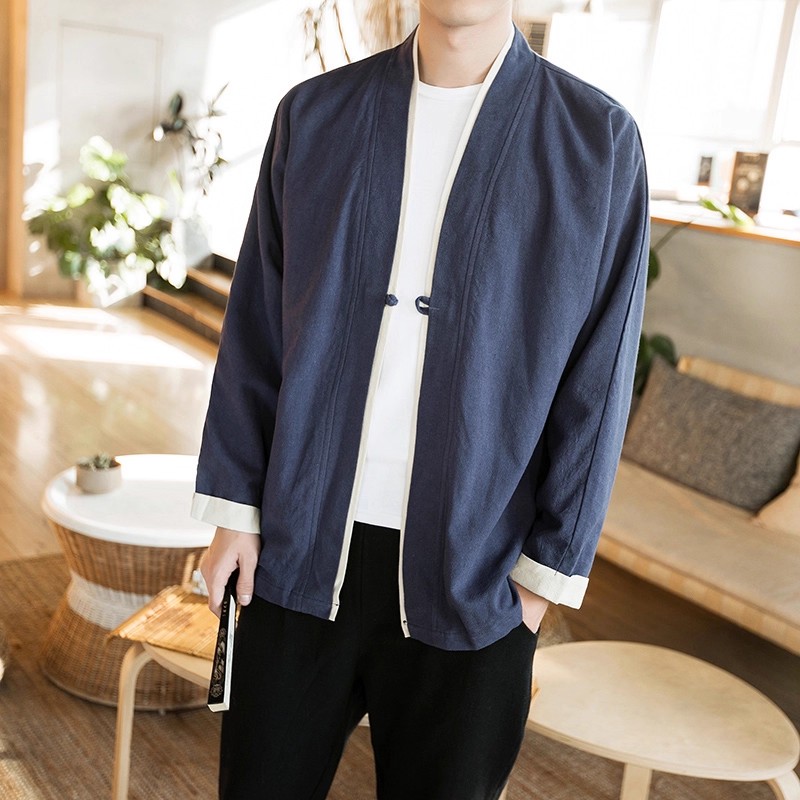 中国风外套男禅意道家唐装衣服佛系修行居士服道士服装道服茶禅服