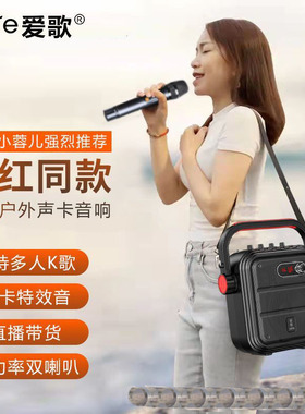 爱歌 TX02音箱网红户外k歌一体机声卡音响直播话筒低音炮专业唱歌