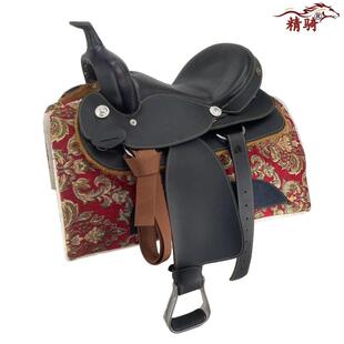 西部鞍精骑马术用品马具纯牛皮骑士骑乘西部马鞍全套骑马装备包邮