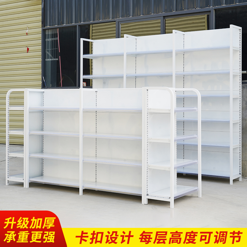 超市货架展示架商店小卖部便利店母婴零食商品单双面零食展示柜