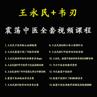王永民振荡中医韦氏韦刃脉学脉法脉珍培训共14部录音录像