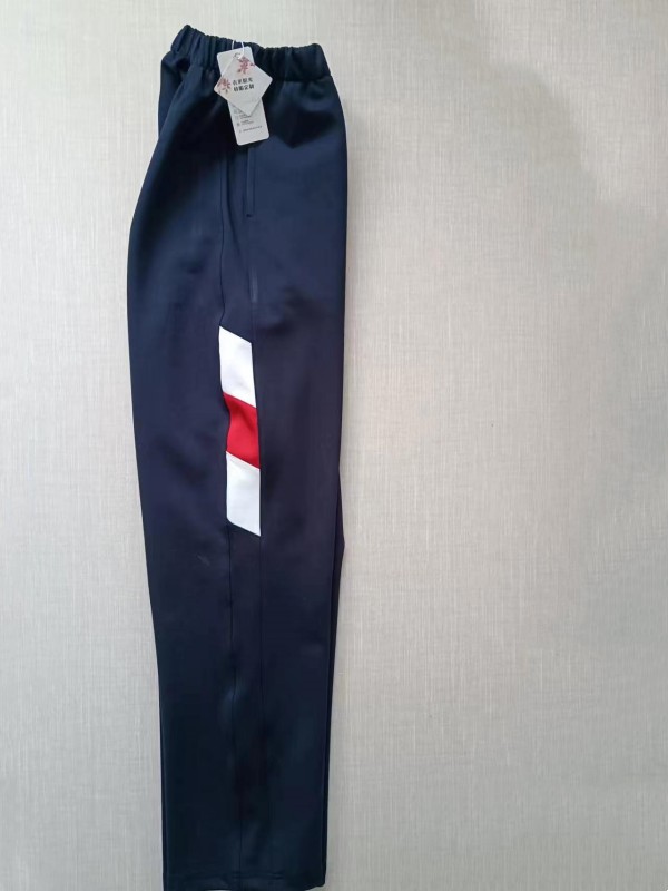 可定做四季纯棉男女大码运动休闲校裤蓝加4厘米白加红拼白加蓝裤